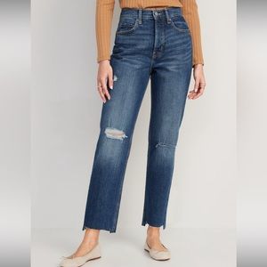 Old navy high low ultra rise straight leg Jeans